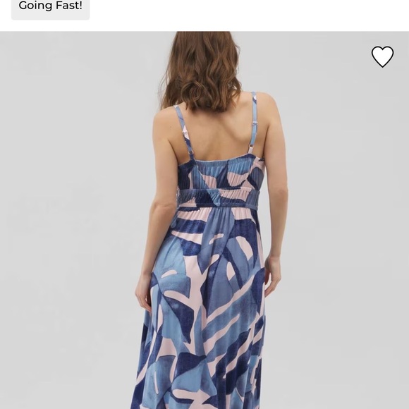 Soma Blue and Pink Abstract Maxi Dress - Small - Picture 2 of 10
